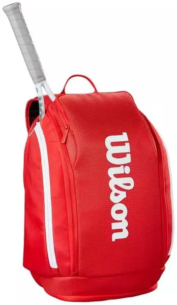 Wilson Super Tour Tennisrucksack, rot/weiß, Unisex