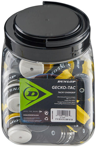 Dunlop Unisex-Adult 613265 Gecko Tac Tennis Overgrip 60 Stück Mix, multicoloRot, One Size