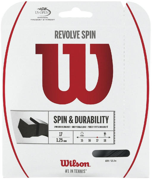 Wilson Revolve Spin (Spin+Haltbarkeit) schwarz 200m 1.25