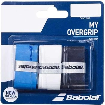 Babolat My Overgrip Tennis Griffband 0.55mm Schwarz/Weiß/Blau 3er (653052-164)