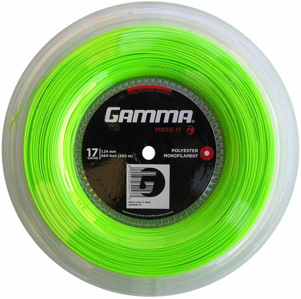 Gamma Europe Moto Tennis String 200m lime 17 (1.24 mm)