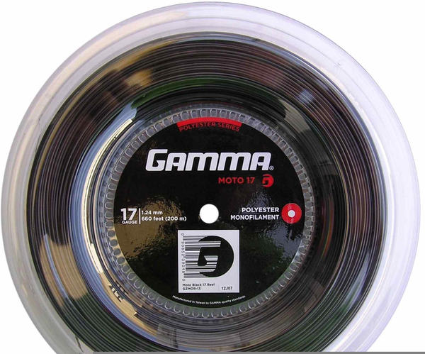 Gamma Europe Moto Tennis String 200m black 17 (1.24 mm)