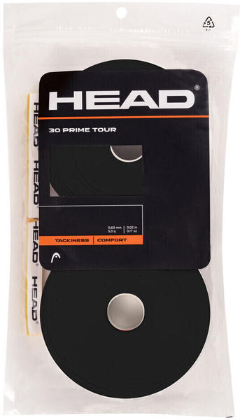 Head Prime Tour 12 Pack Black Grips für Tennis Griffbänder