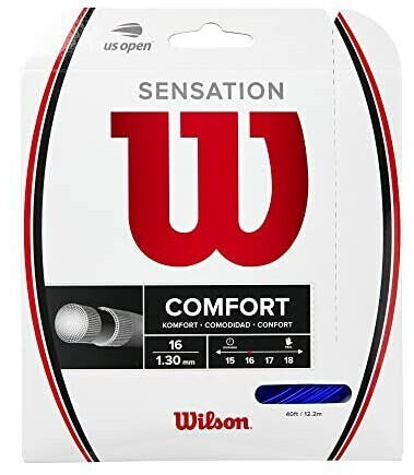 Wilson Unisex-Adult Sensation Blue 16 Tennisschlägersaite, Blau, One Size