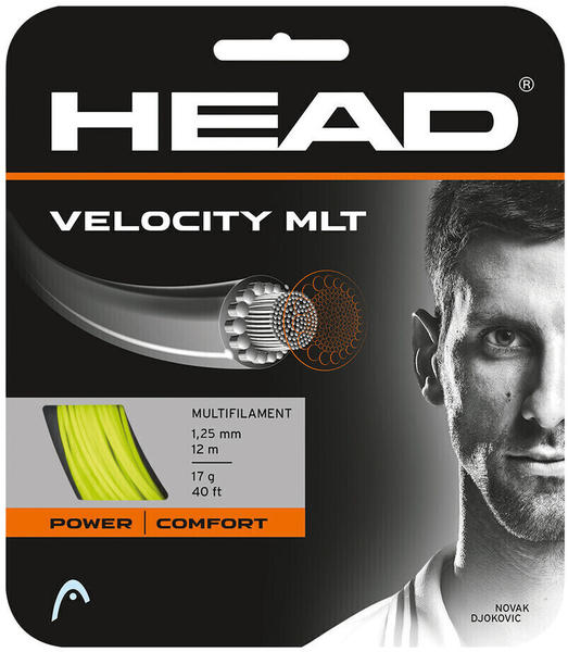 Head Unisex-Adult Velocity MLT Set Tennis-Saite, Gelb, 1.30 mm / 16 g