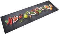 vidaXL K&uuml;chenteppich Waschbar Gew&uuml;rze 45x150 cm Samt