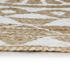 vidaXL Teppich Handgefertigt Jute mit weißem Aufdruck 120 cm (133696)