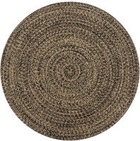 Vidaxl Handmade Rug Jute Black And Natural 120 Cm