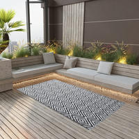 vidaXL Outdoor-Teppich ARAKIL Wei&szlig; und Schwarz 120x180 cm PP