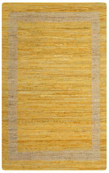 vidaXL Teppich Handgefertigt Jute Gelb 80x160 cm (133731)