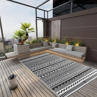 vidaXL Outdoor-Teppich ARAKIL Schwarz 190x290 cm PP