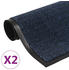 vidaXL Schmutzfangmatten 2 Stk. Rechteckig Getuftet 60x90 cm Blau (3051608)