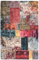 vidaXL Teppich Waschbar Patchwork 80x150 cm Mehrfarbig