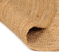 vidaXL Teppich Jute Geflochten 210 cm Rund