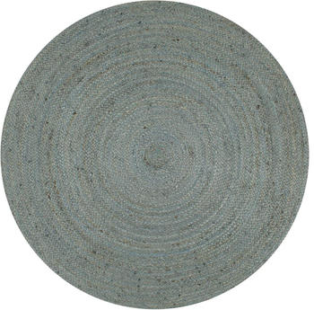 vidaXL Teppich Handgefertigt Jute Rund 120 cm Olivgrün (133669)