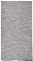 vidaXL Outdoor-Teppich Flachgewebe 80x150 cm Braun und Blau