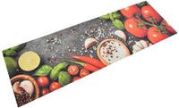 vidaXL K&uuml;chenteppich Waschbar Gem&uuml;se 60x180 cm Samt