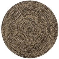 vidaXL Teppich Handgefertigt Jute Schwarz und Natur 90 cm