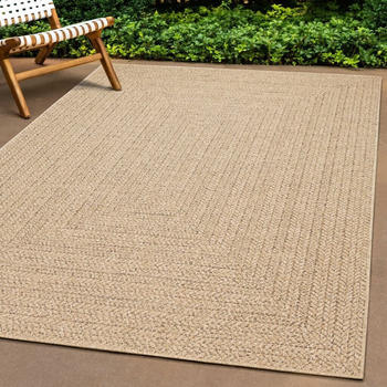 vidaXL Teppich 140x200 cm Jute-Optik Innen/Außen (364832)