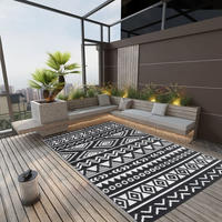 vidaXL Outdoor-Teppich ARAKIL Schwarz 190x290 cm PP