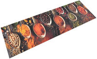 vidaXL K&uuml;chenteppich Waschbar L&ouml;ffel & Gew&uuml;rze 60x180 cm Samt
