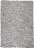 vidaXL Outdoor-Teppich Flachgewebe 140x200 cm Braun und Blau