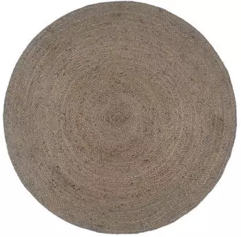 vidaXL Teppich Handgefertigt Jute Rund 180 cm Grau (343593)
