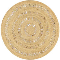vidaXL Teppich Handgefertigt Jute Geflochten 120 cm