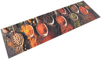 vidaXL K&uuml;chenteppich Waschbar L&ouml;ffel & Gew&uuml;rze 45x150 cm Samt