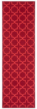 Hanse Home Kurzflor Teppich Läufer Glam Rot 80x400 cm