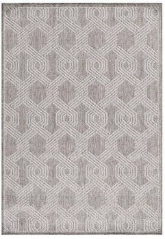 CarpetSale24 Outdoor Teppich Geometrisch Design 60x100 cm graun