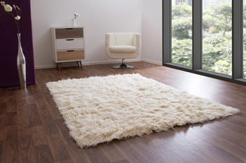 Steffensmeier Flokati Teppich Qualität 2000 Hochflor 250x250 cm Weiß/Beige
