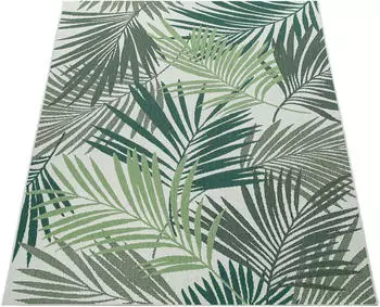 Paco Home In- & Outdoor Teppich Jungel Palmen Design 240x340 cm gr&uuml;n