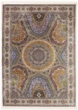 OCI Die Teppichmarke Teppich SILK LINE SHAH ABBAS (140x190 cm) bunt