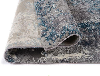 OCI Die Teppichmarke Teppich SPACE (D 160 cm) Grau-petrol