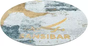 Sansibar Teppich KEITUM (160 cm rund) gold multi