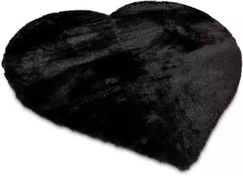 Theko Teppich HEAVEN HEART schwarz (90x90 cm) schwarz