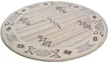 Theko Teppich ROYAL BERBER (240 cm rund) natur