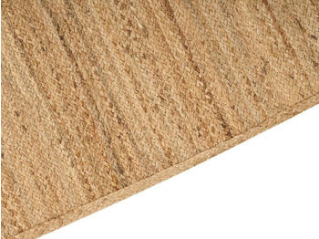 Beliani Teppich Beige Jute 300x400 cm Geometrisches Muster Handgemacht Boho Modern Kurzhaar