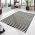 Hanse Home Designer Velours Teppich Panel Schwarz Creme 102408, 80x150 cm