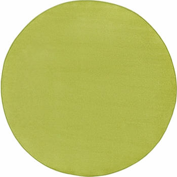 Hanse Home Runder Kurzflor Uni Fancy rund, Grün, 200 cm rund