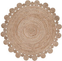 Paco Home - Teppich Rund Wohnzimmer Jute Boho Ethno Muster Modern Handgefertigt