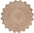 Paco Home Teppich Rund Jute Boho Ethno Muster Modern Handgefertigt Naturteppich 80 cm Rund