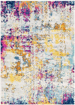 Surya Teppich Modern Abstrakt Kurzflor Bunt Orange 160x220 cm