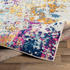 Surya Teppich Modern Abstrakt Kurzflor Bunt Orange 160x220 cm