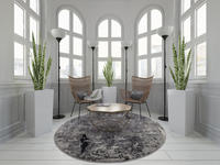 OCI DIE TEPPICHMARKE Teppich "JUWEL LIRAY" rund 20 mm H&ouml;he Kurzflor, Wohnzimmer,