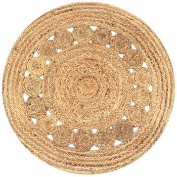 vidaXL Teppich Flechtmuster Jute 90 cm Rund (245342)