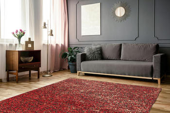 Kayoom Teppich Finish 100 Rot/Gold - grün (ILJN3-160-230-E)
