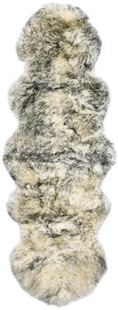 vidaXL Schaffell-Teppich 60&times;180 cm Dunkelgrau M&eacute;lange (283884)