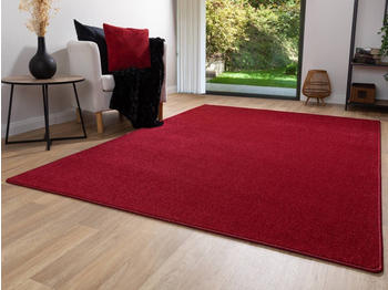 Steffensmeier Kurzflor Ibiza Wohnzimmerteppich Stilvoll Jugendteppich Rot, 280x280 cm
